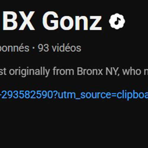 Chaîne YouTube officielle BX Gonz avec badge OAC