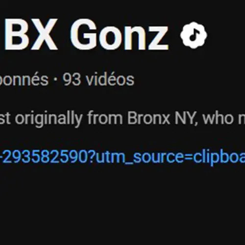Chaîne YouTube officielle BX Gonz avec badge OAC